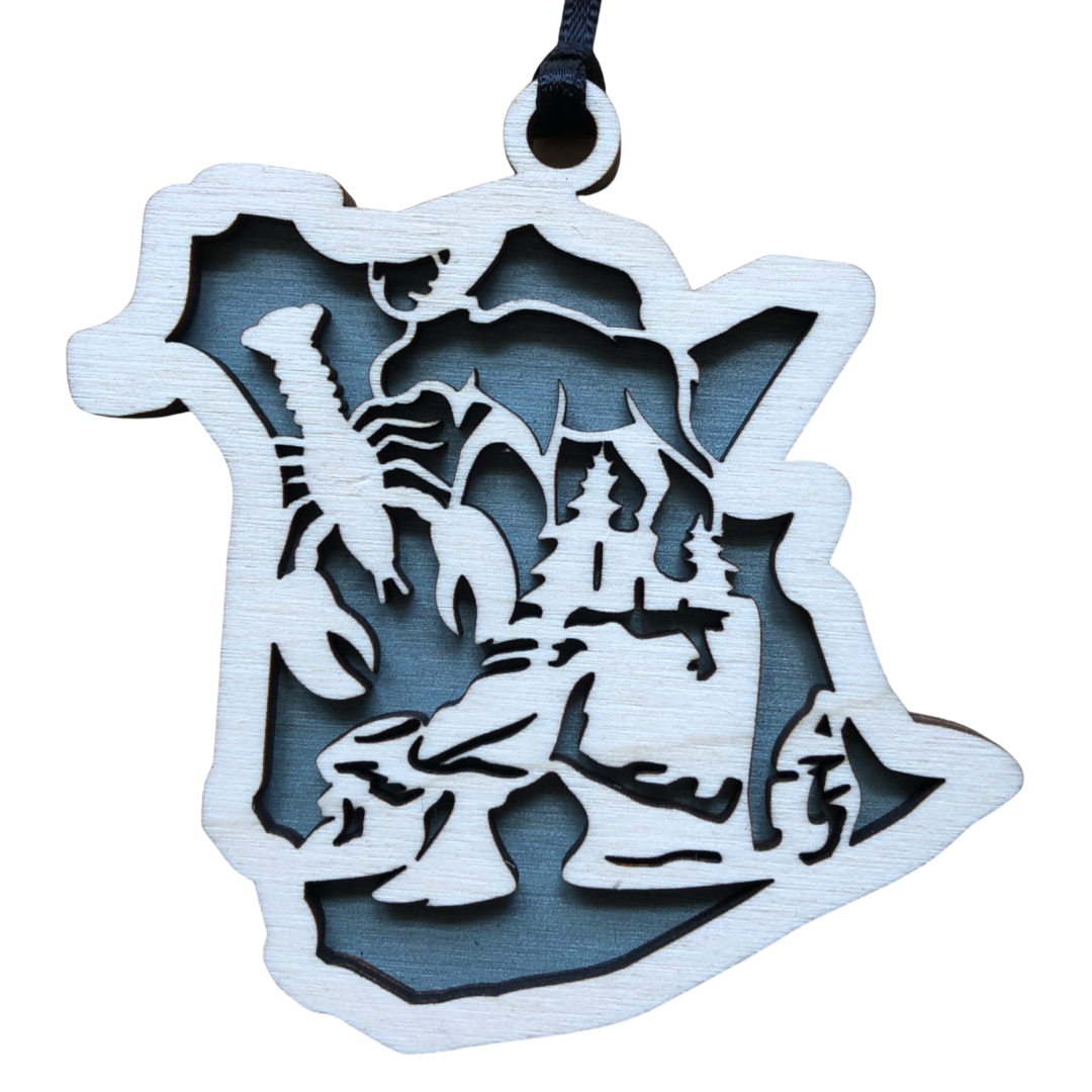 Layered New Brunswick Shape Ornament