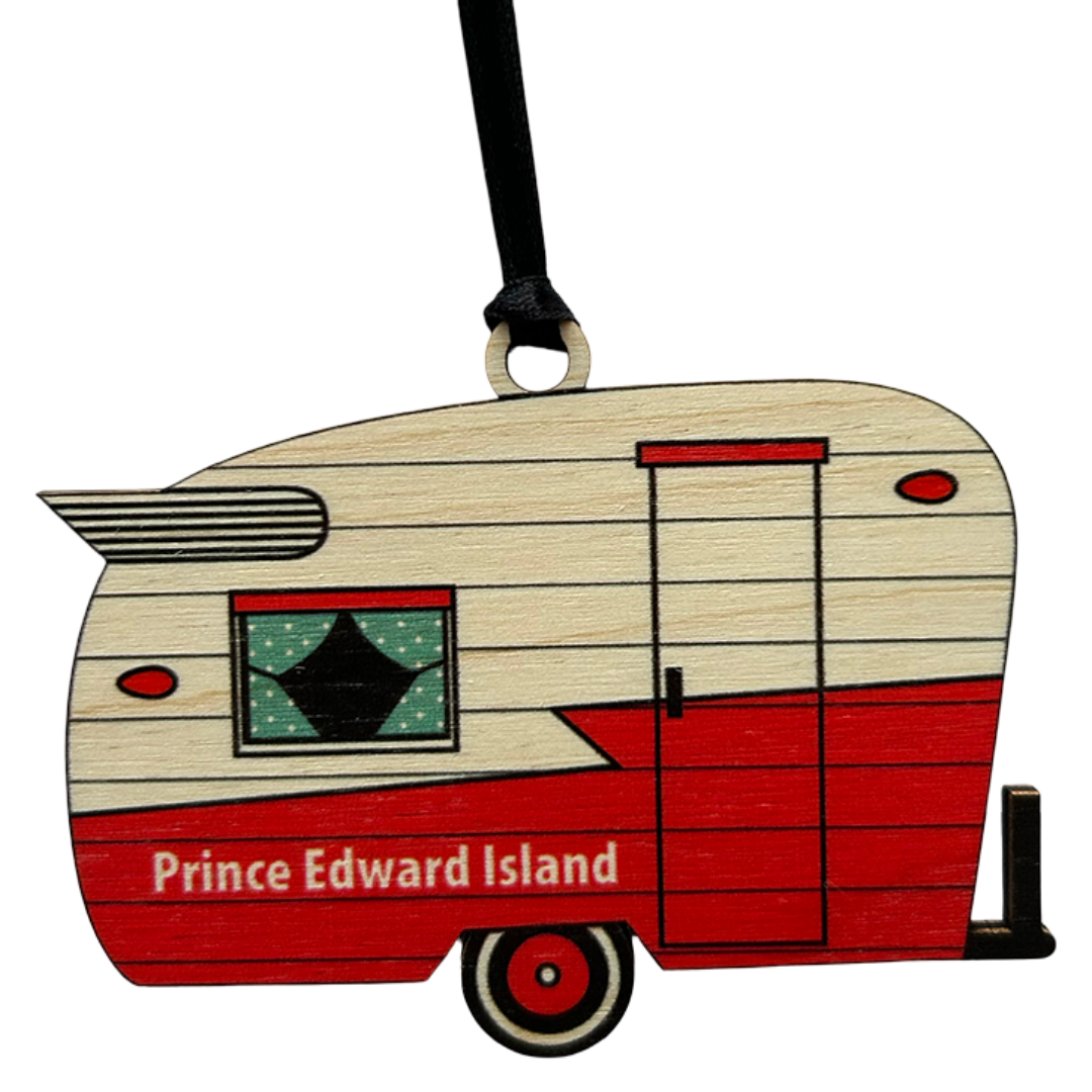 Red Trailer PEI Ornament