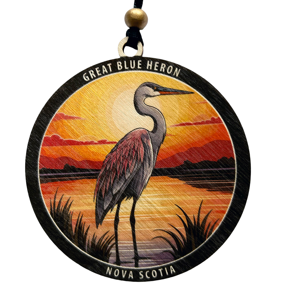 Great Blue Heron Sunset Ornament