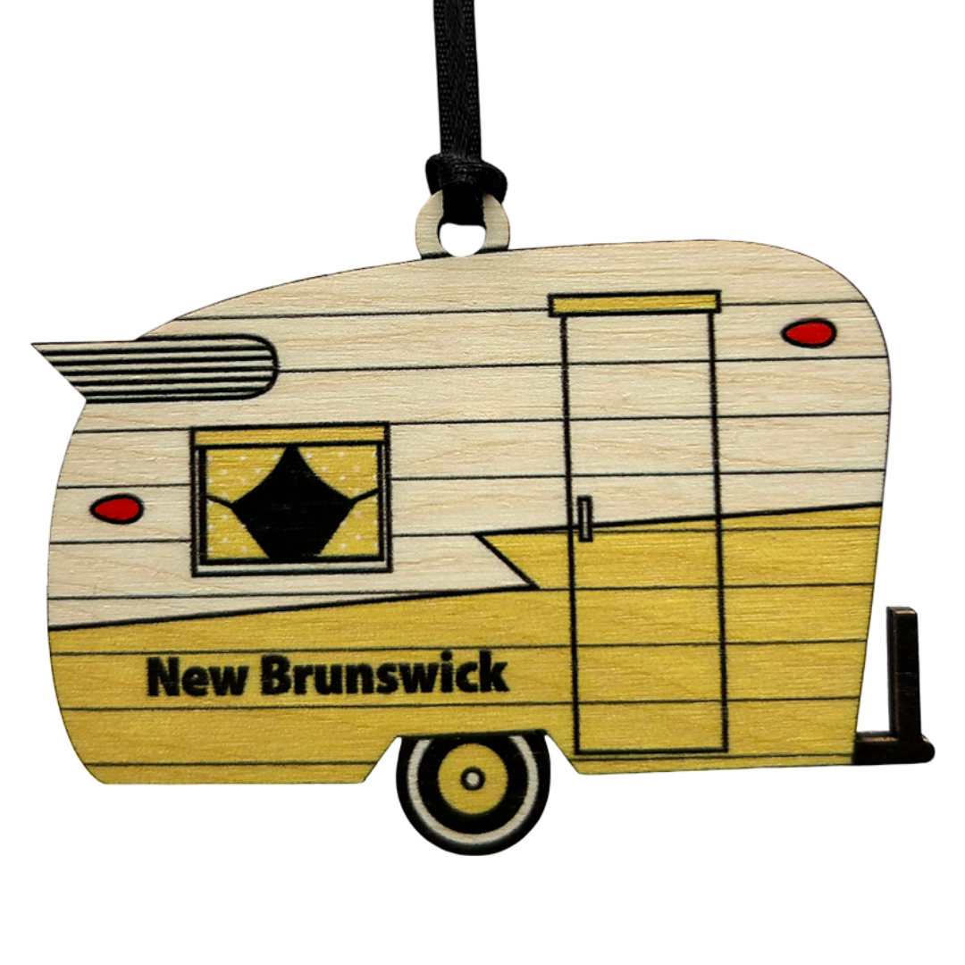 Yellow Trailer New Brunswick Ornament