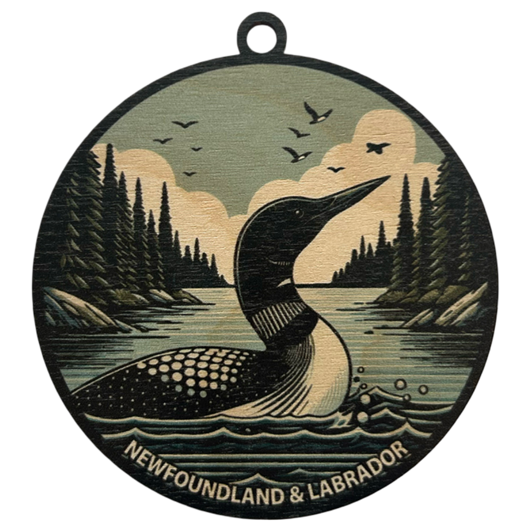 Graphic Loon Newfoundland and Labrador Ornament