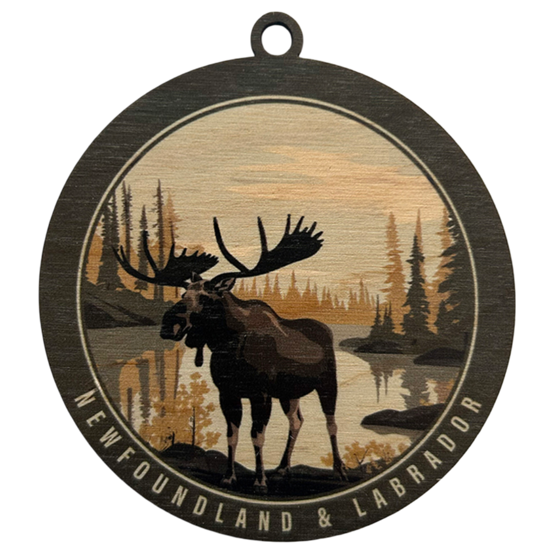 Pond Moose Newfoundland and Labrador Ornament