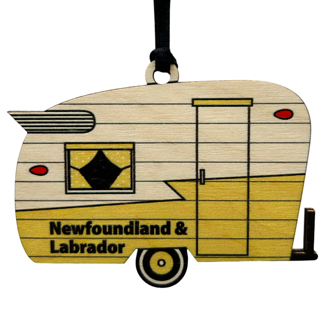 Yellow Trailer Newfoundland and Labrador Ornament