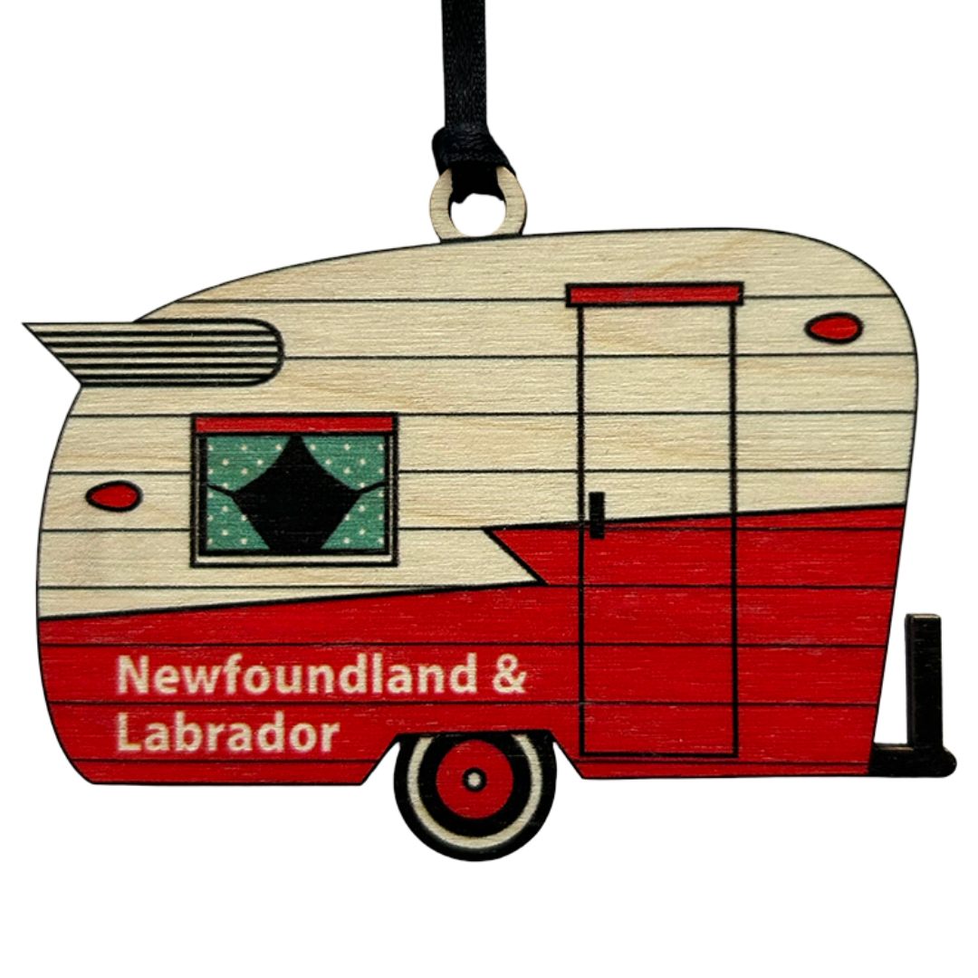 Red Trailer Newfoundland and Labrador Ornament
