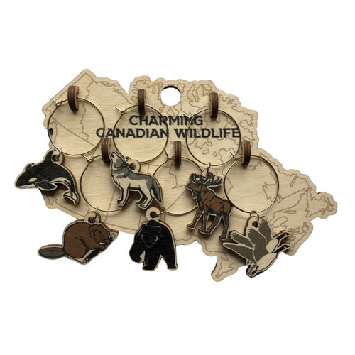 Charming Canadian Wildlife Charms Set