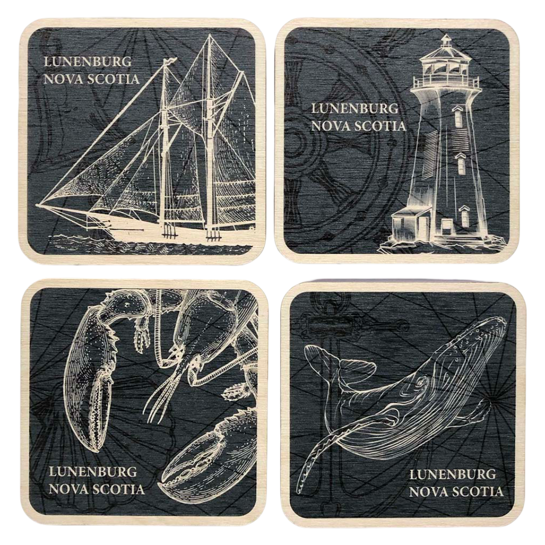 Lunenburg Square Coasters Set