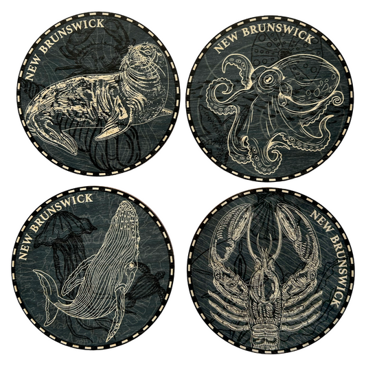 New Brunswick Sea-Life Coaster Set