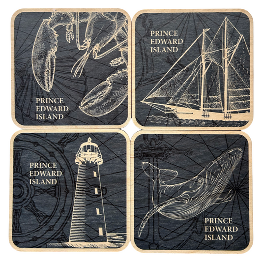 PEI Square Coasters - Set of 4