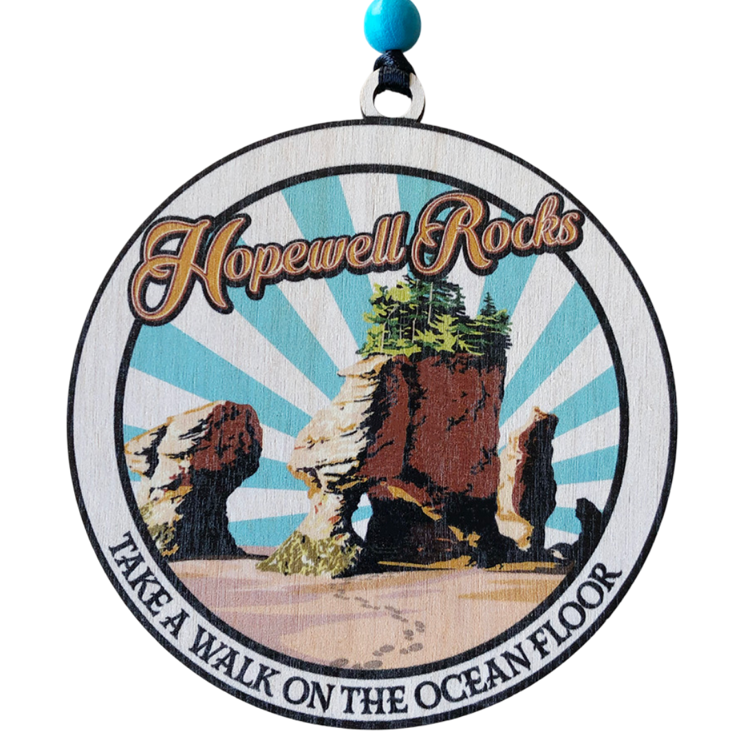 Ocean Floor Striped Hopewell Rocks New Brunswick Ornament