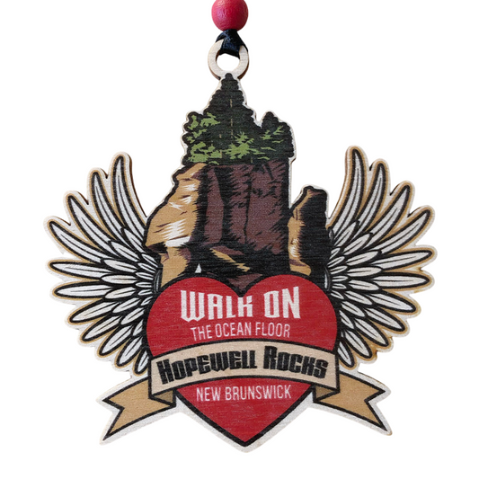 Hopewell Rocks Wings New Brunswick Ornament