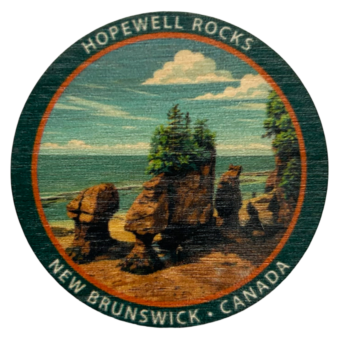 Hopewell Rocks Teal New Brunswick Magnet