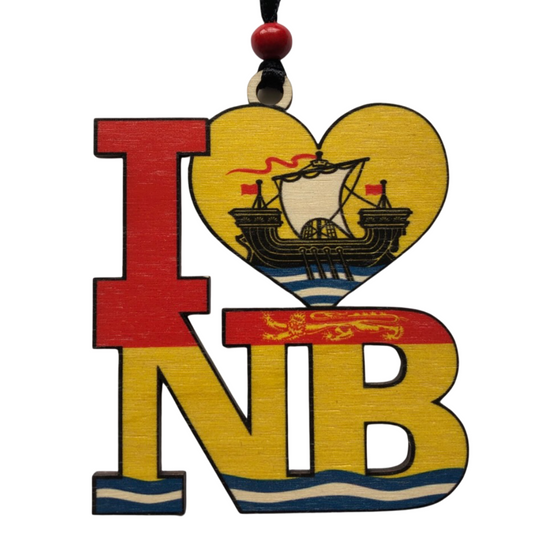 I Heart New Brunswick Crest Ornament