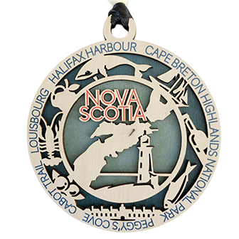 Large Round Layered Nova Scotia Ornament
