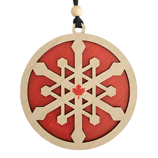Canadian Snowflake Double Layer Ornament