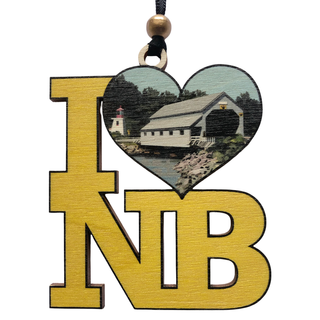 I Heart New Brunswick Bridge Ornament