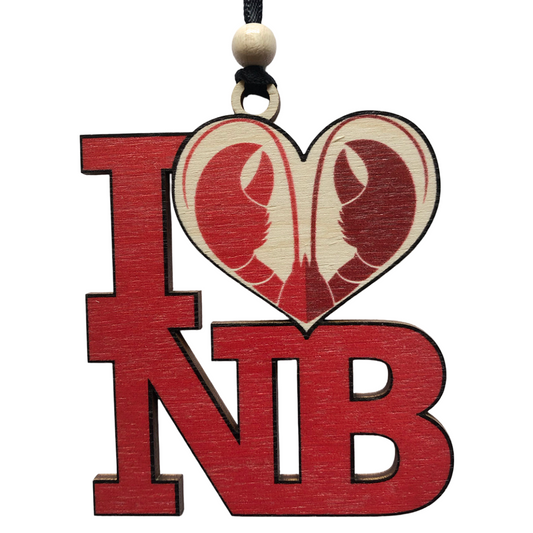 I Heart New Brunswick Lobster Ornament