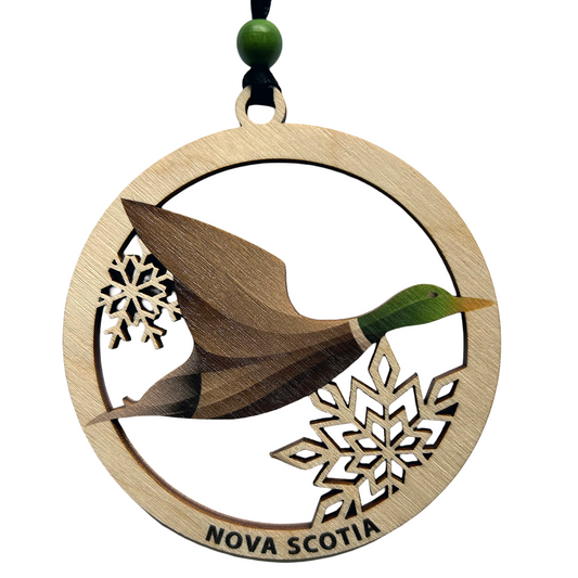 Mallard and Snowflake - Nova Scotia - Ornament