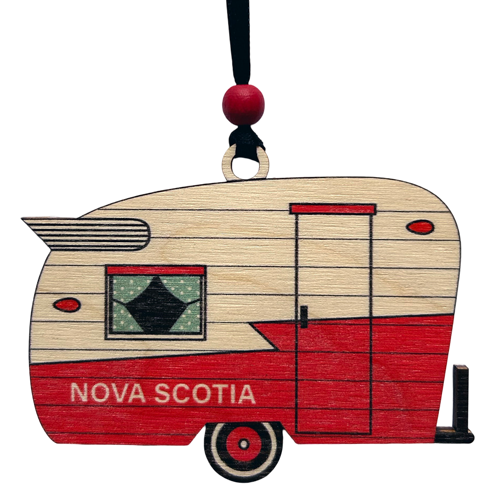 Nova Scotia Red Vintage Trailer Ornament