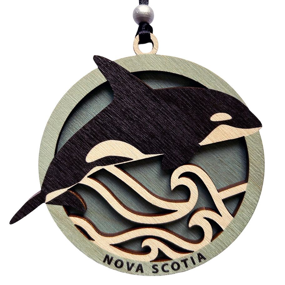 Double Layered Nova Scotia Orca Ornament