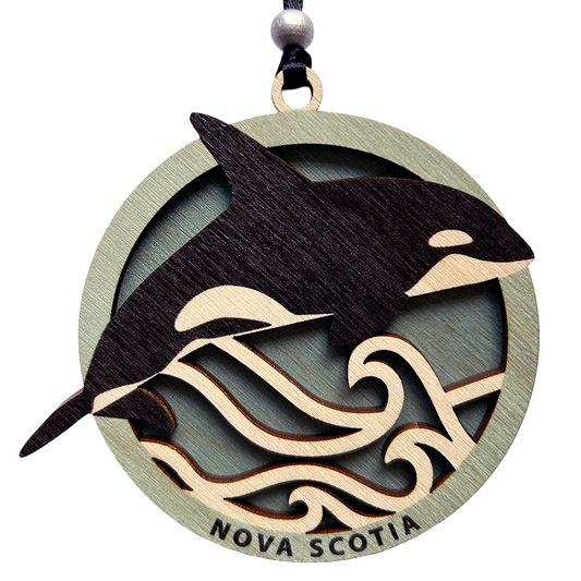 Double Layered Nova Scotia Orca Ornament