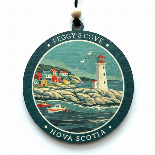 Peggy's Cove with Seagulls Ornament