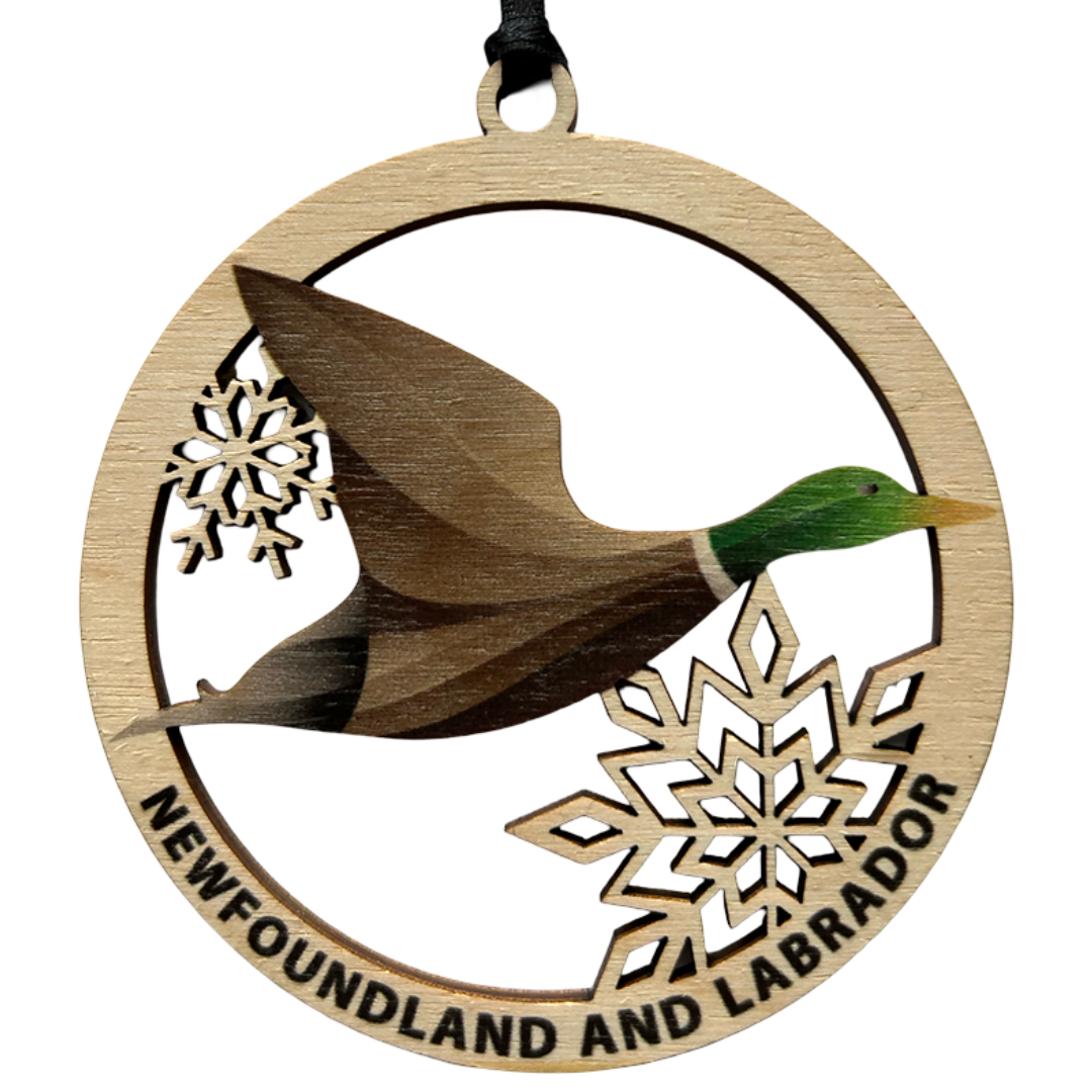 Mallard and Snowflake Newfoundland and Labrador Ornament