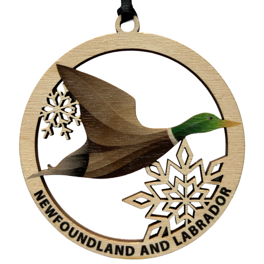 Mallard and Snowflake Newfoundland and Labrador Ornament
