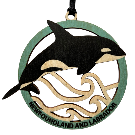 Orca Waves Newfoundland and Labrador Ornament