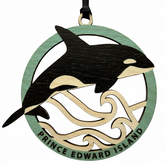 PEI Orca Wave Ornament