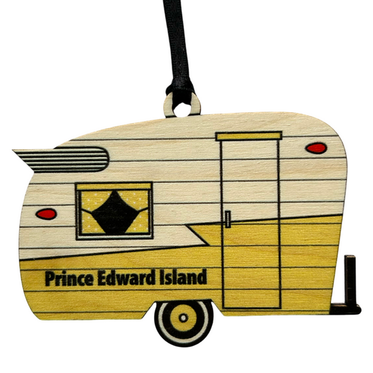 Yellow Trailer PEI Ornament