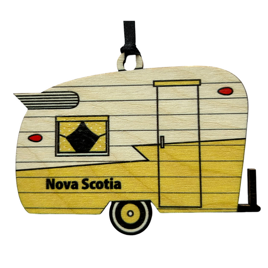Nova Scotia Yellow Vintage Trailer