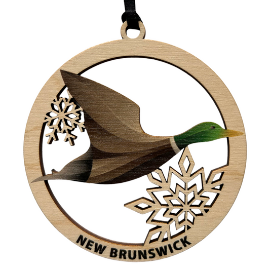 Mallard and Snowflake New Brunswick Ornament