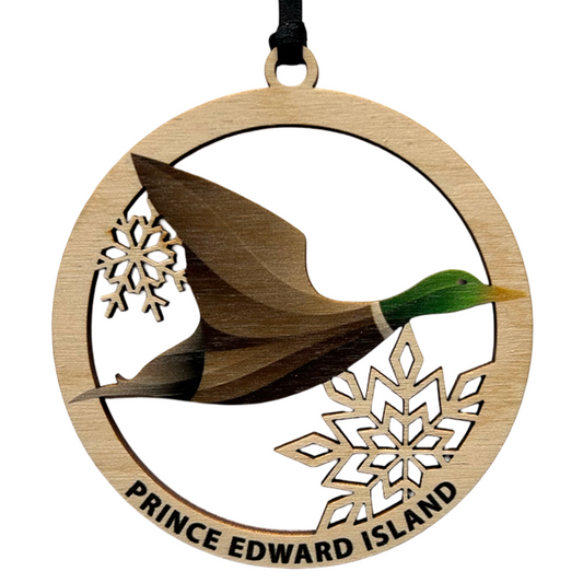 Mallard & Snowflake PEI Ornament
