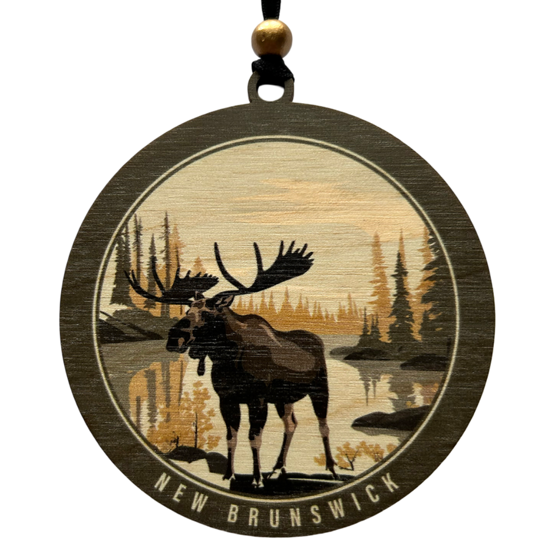 Pond Moose New Brunswick Ornament