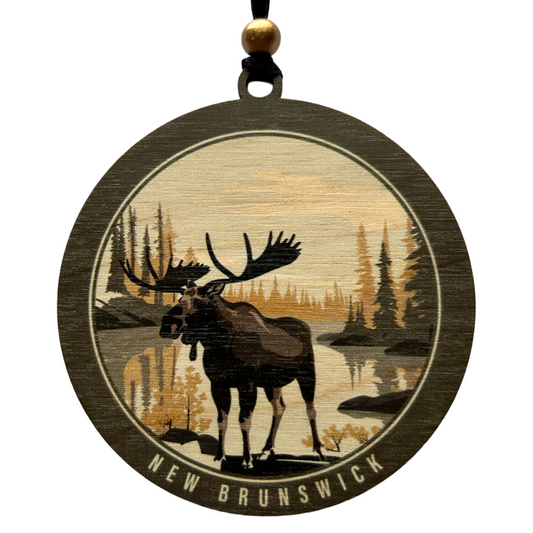 Pond Moose New Brunswick Ornament