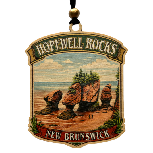Hopewell Rocks Crest New Brunswick Ornament