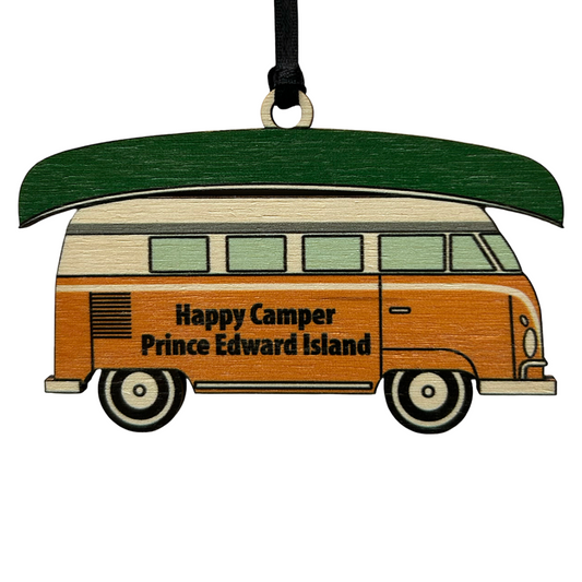 Camper with Canoe PEI Ornament