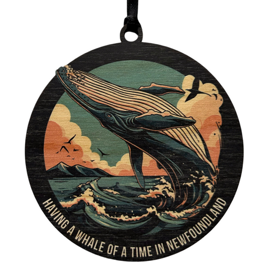 Breaching Whale Newfoundland Ornament