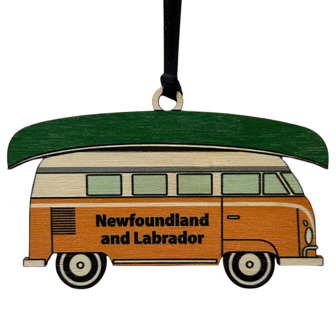 Orange Camper Van Newfoundland and LabradorOrnament