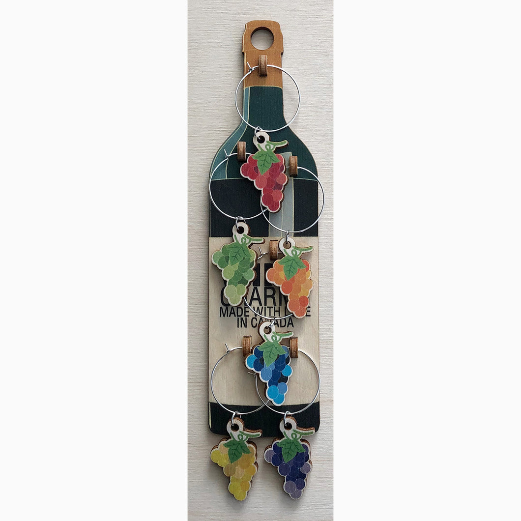 Wine Bottle Wine Charms Set