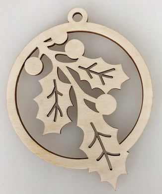 Holly Hoop Ornament