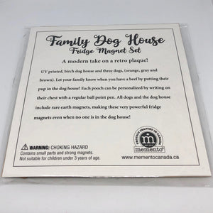 Family Dog House Fridge Magnet Set