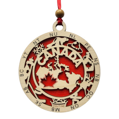 Large Layered Canada Ornament