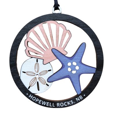 Shell Starfish Sanddollar Ornament - Hopewell Rocks