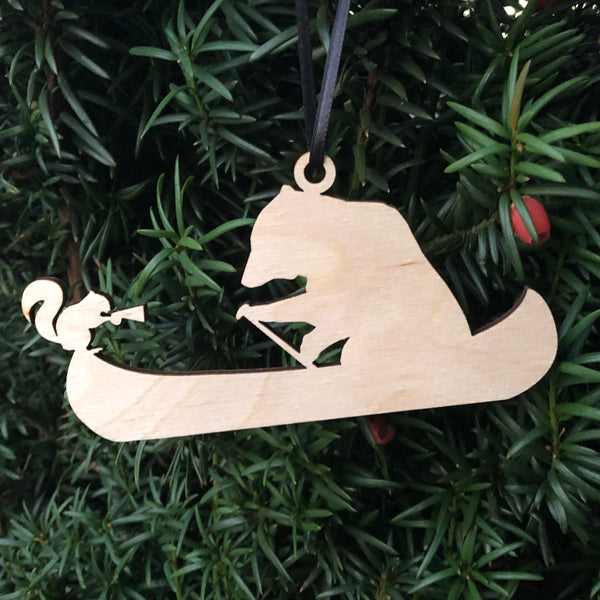Canoe Bear Ornament