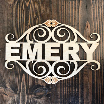 Door Sign Birch - finished