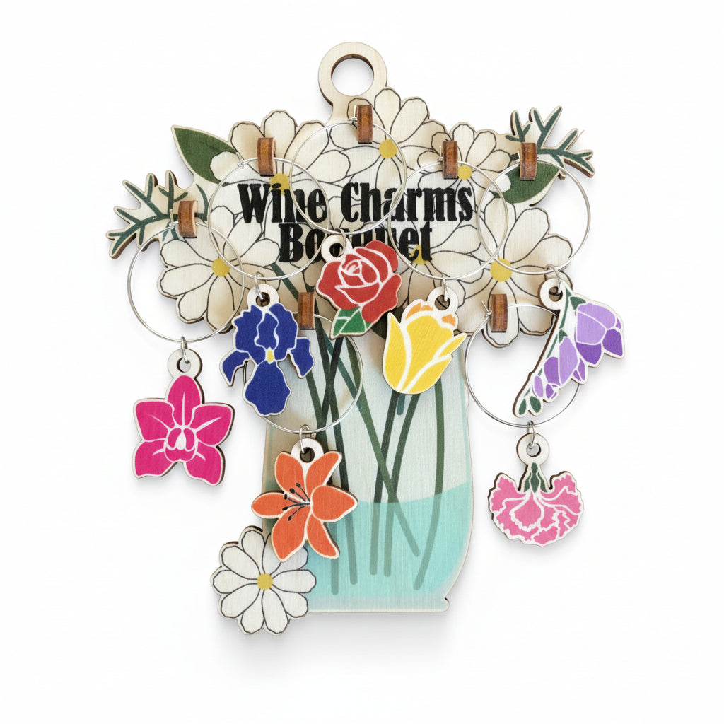 Floral Bouquet Charms Set – Flower Lover Gift