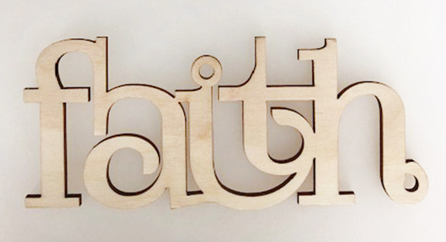 Faith Script Ornament