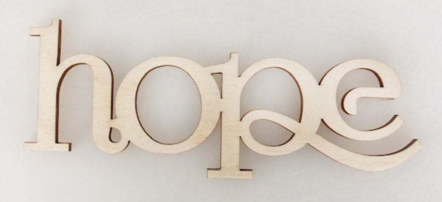 Hope Script Ornament